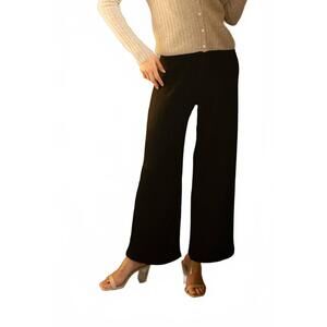 NEW ROSE & CROWN satin crinkle pant in black